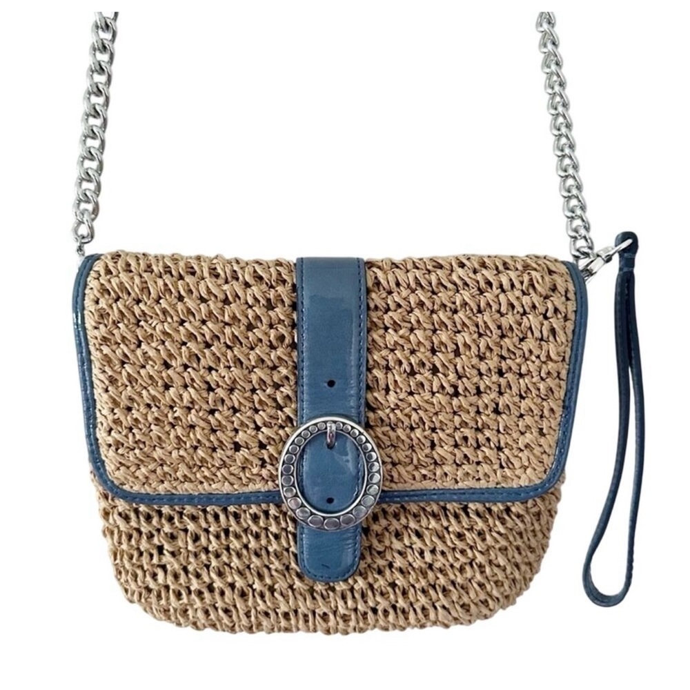 Brighton Dottie Straw Crossbody Bag